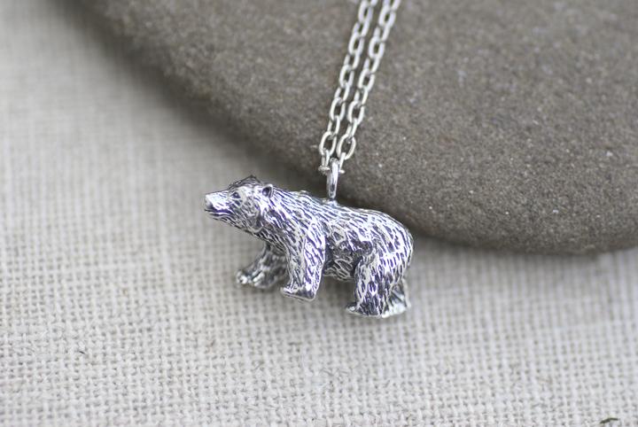 Silver Bear Necklace