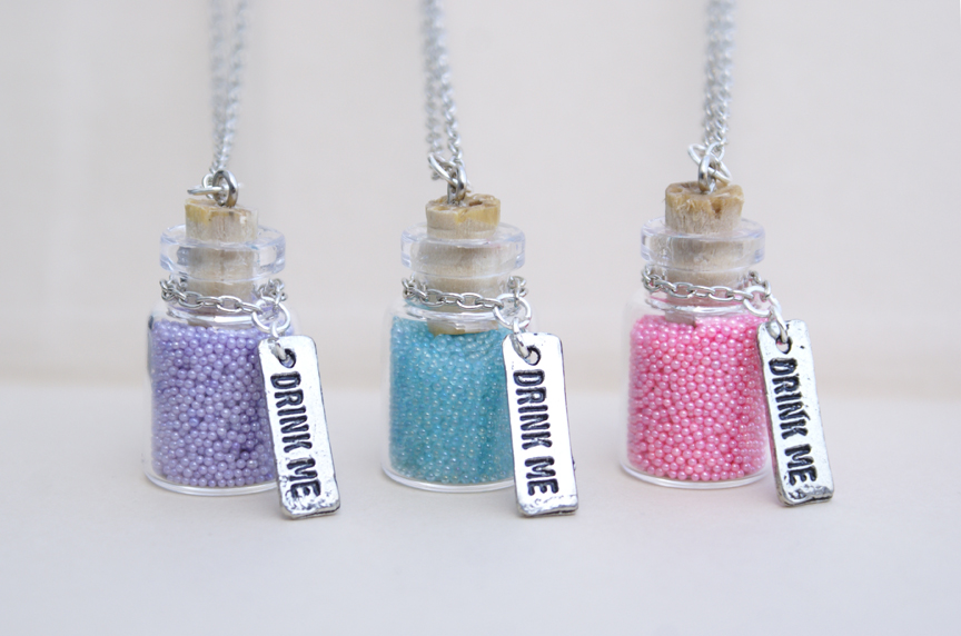 Drink Me Bottle Necklaces