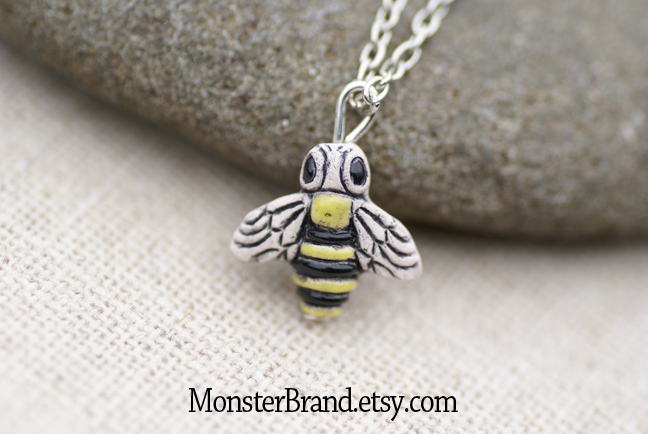 Tiny Bumblebee Necklace