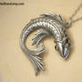 Large Silver Fish Necklace