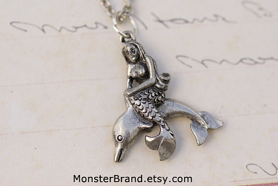 Mermaid and Dolphin Necklace