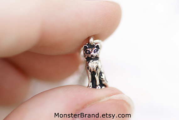 Super Tiny Kitty Cat Necklace