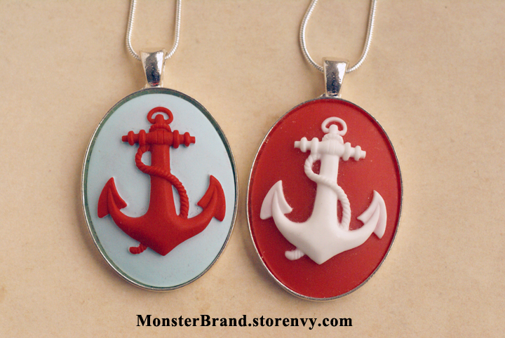 Anchor Cameo Necklaces