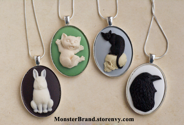 Cute Animal Cameo Necklaces