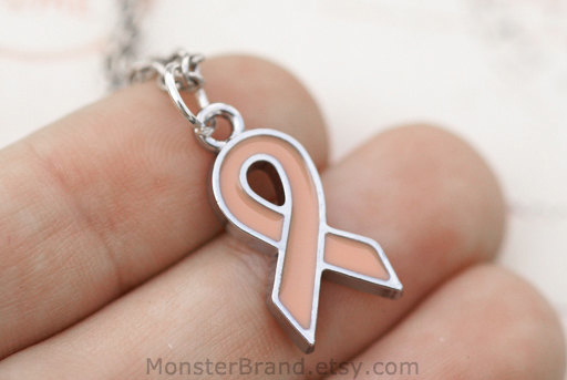 Pink Ribbon Necklace