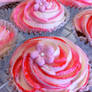 Strawberry Pink-Swril Cupcakes