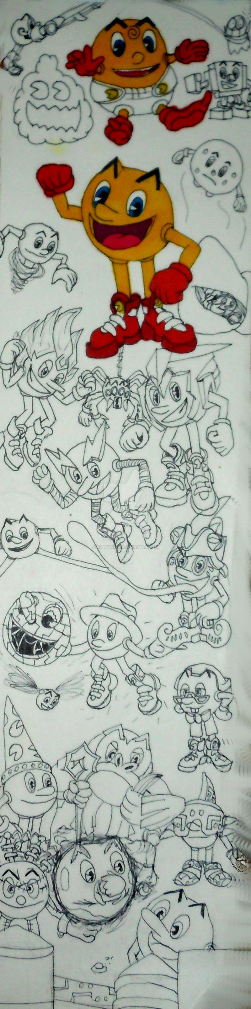 Pac Ink Deviantart Pac-Man Doodles by InkArtWriter on DeviantArt