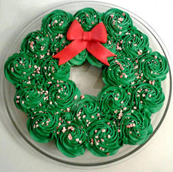 Christmas Wreath Cupcakes