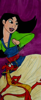 Mulan and Mushu Bookmark