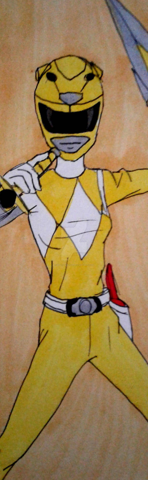 The Yellow Ranger Bookmark by InkArtWriter on DeviantArt