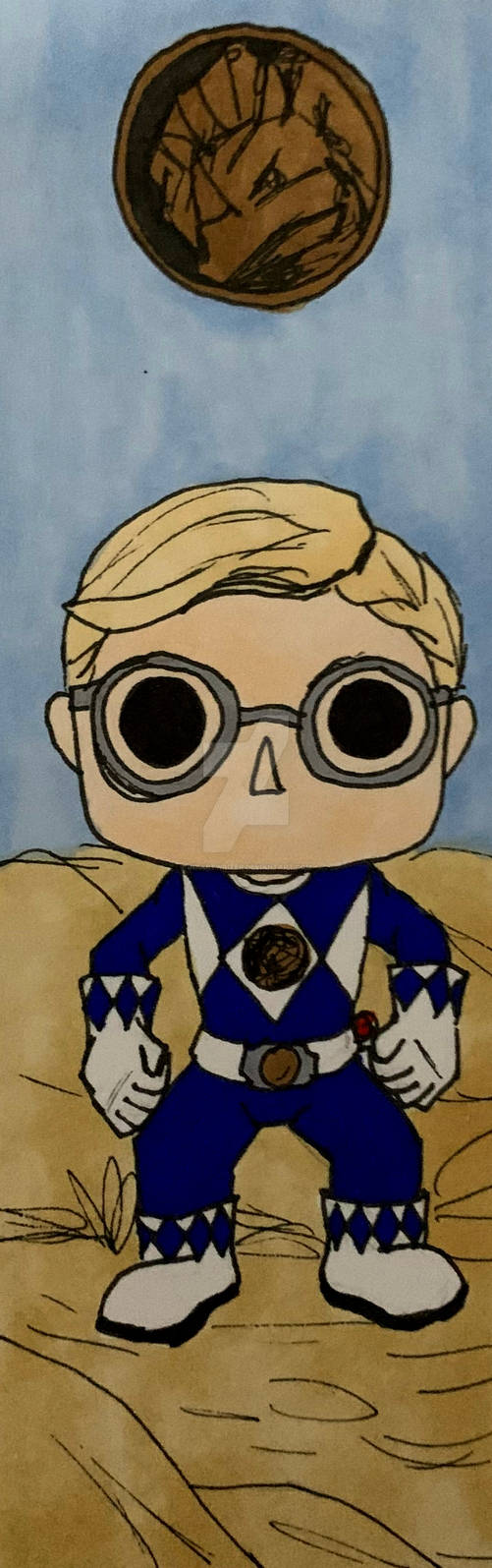 Pop Figure Bookmark - Blue Ranger Billy by InkArtWriter on DeviantArt