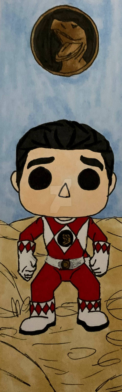Pop Figure Bookmark - Red Ranger Jason by InkArtWriter on DeviantArt