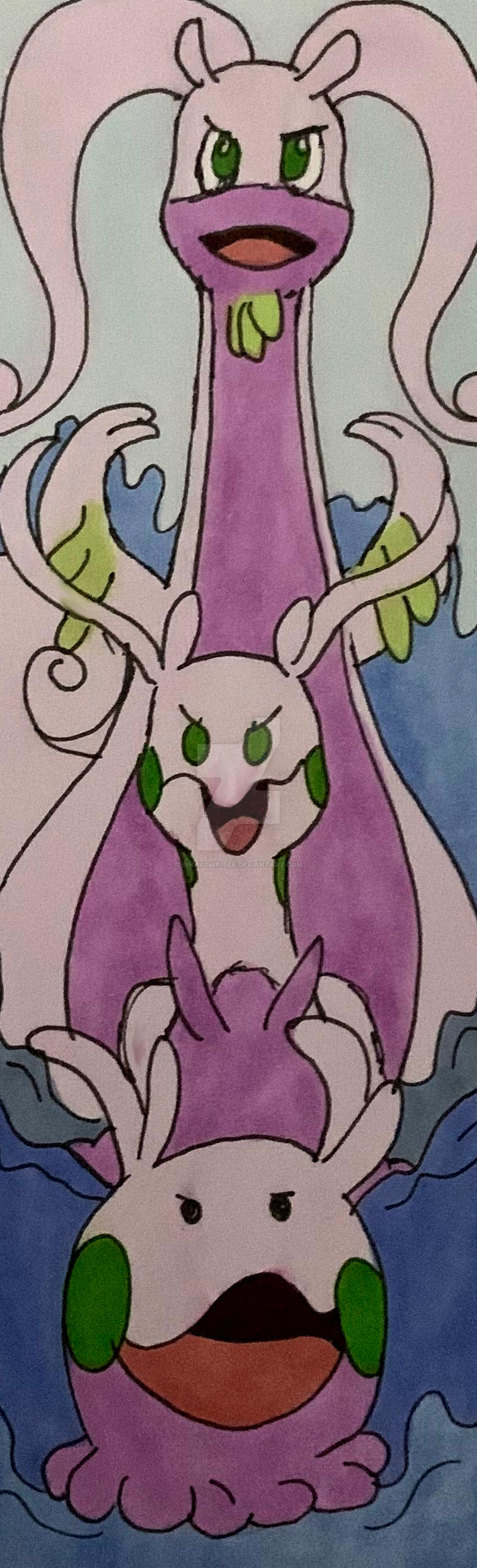 Goodra Color In The Evolution of Goodra by InkArtWriter on DeviantArt