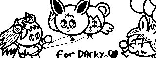 Miiverse doodle:07 Balloon pokemon present.