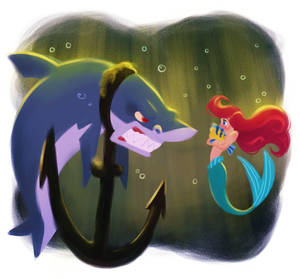 Ariel and the Shark