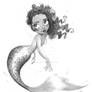 Curly Hair Mermaid - Ink