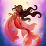 Mermaid With Henna Tail