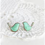 Mint Birds stud Earrings