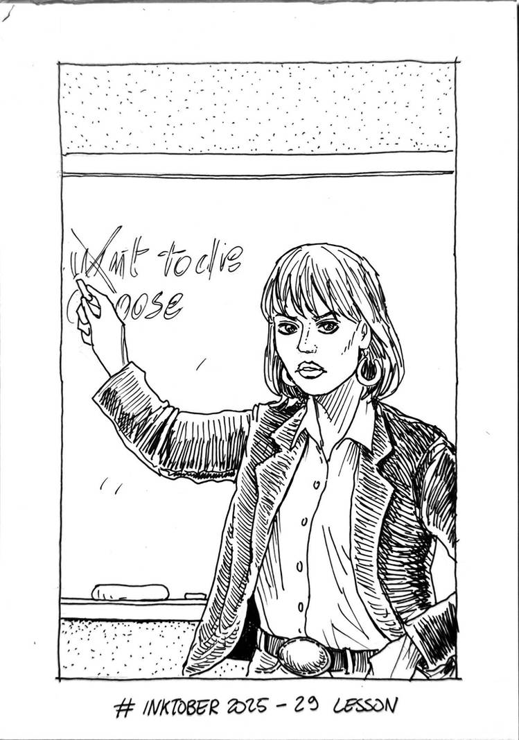 Lesson Inktober #inktober 29 - Lesson by hatching70 on DeviantArt