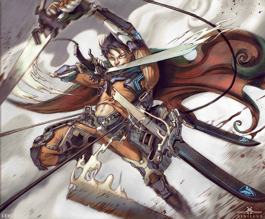 Scifi Levi, Attack on Titan Fan art by xinillus