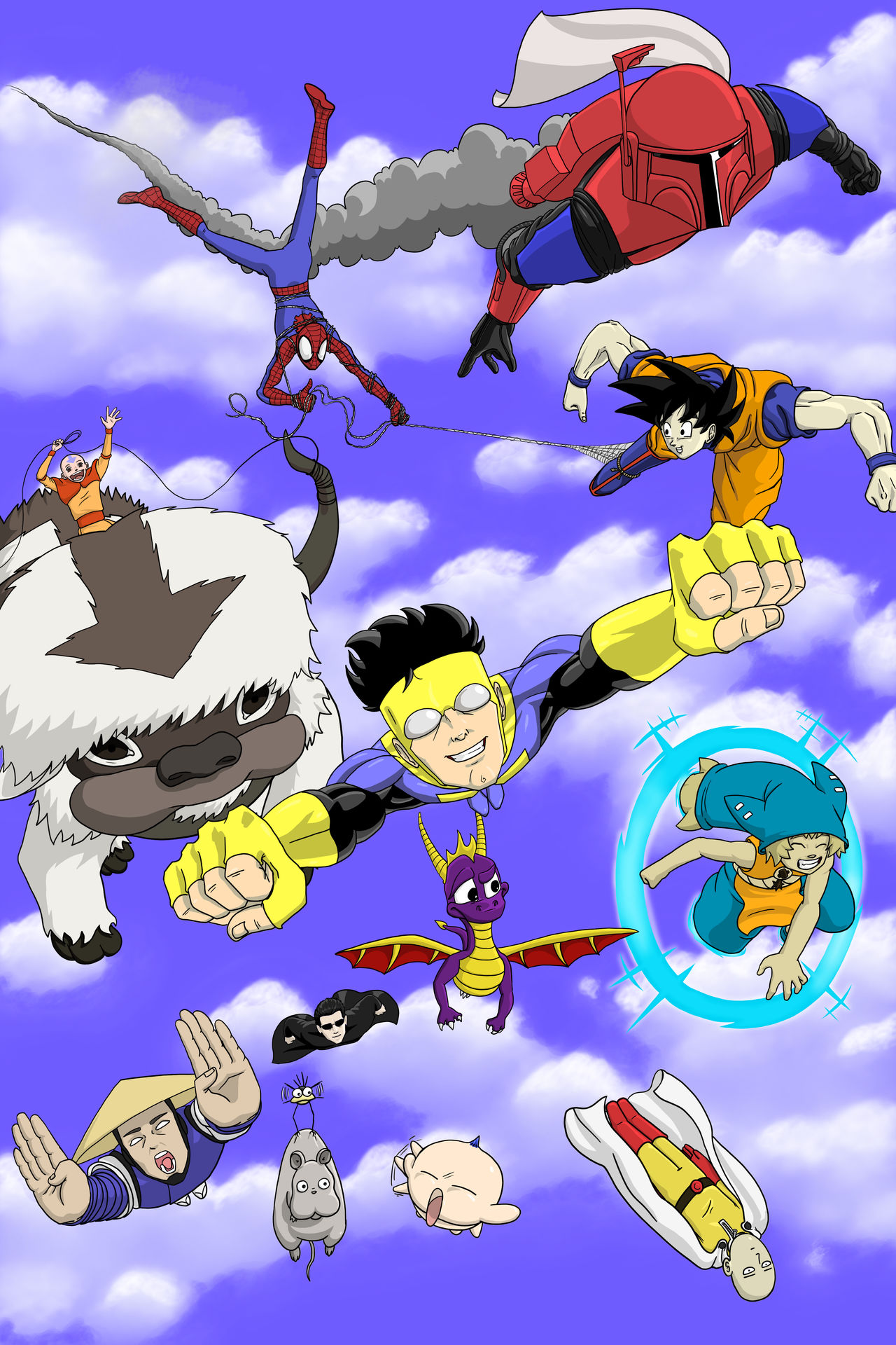 Random Flying Characters Flying heroes by Mesuvio on DeviantArt