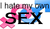 I hate my own sex stamp