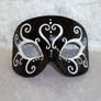 Ceremonials mask, black and white