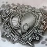 Steampunk Heart Tattoo Design