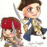 Jack Sparrow and James Norrington Chibi POTC