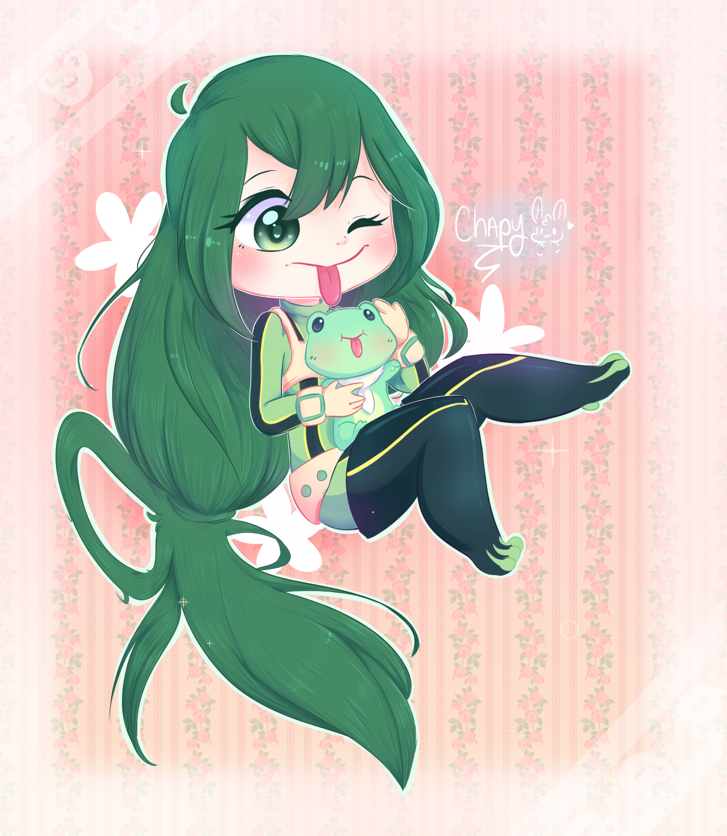wallpapers Froppy Fanart Chibi froppy tsuyu chibi fan art by