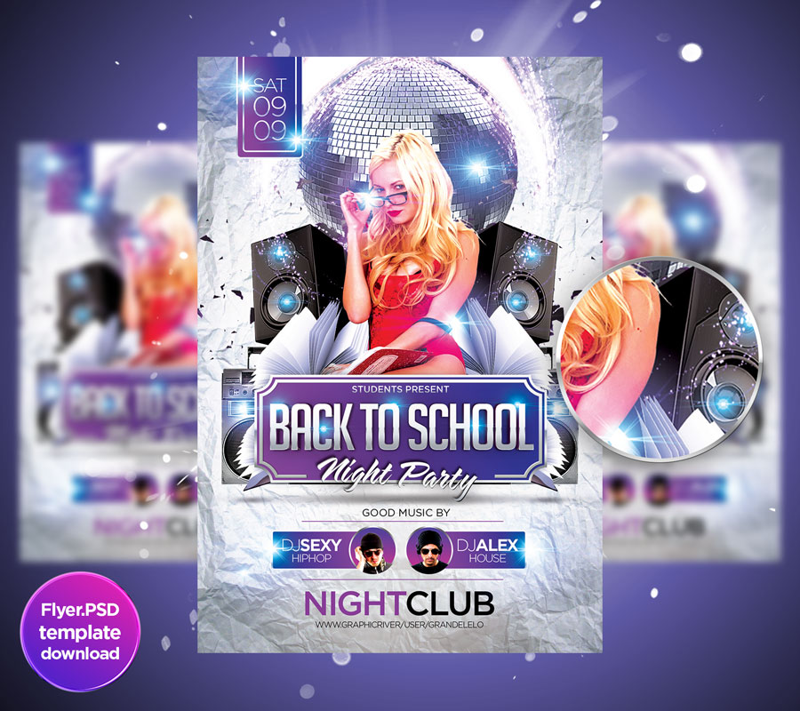 Back To School Party Template by Grandelelo