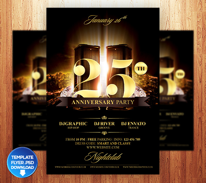 Birthday / Anniversary Party Flyer by Grandelelo