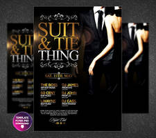 Suit and Tie - The Party Flyer Template