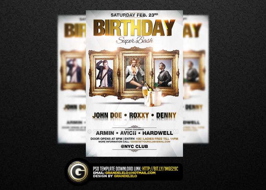 Multiple People Birthday Bash Flyer Template By Grandelelo On Deviantart Multiple People Birthday Bash Flyer Template By Grandelelo On Deviantart