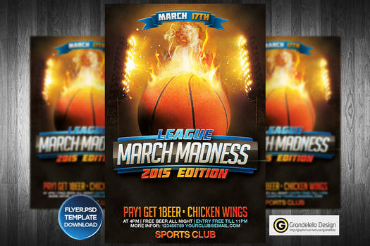 March Madness Basketball Flyer Template
