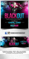 Blackout Flyer with FB and Instagram Template