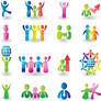 FREE COLORFUL PEOPLE LOGO VEC