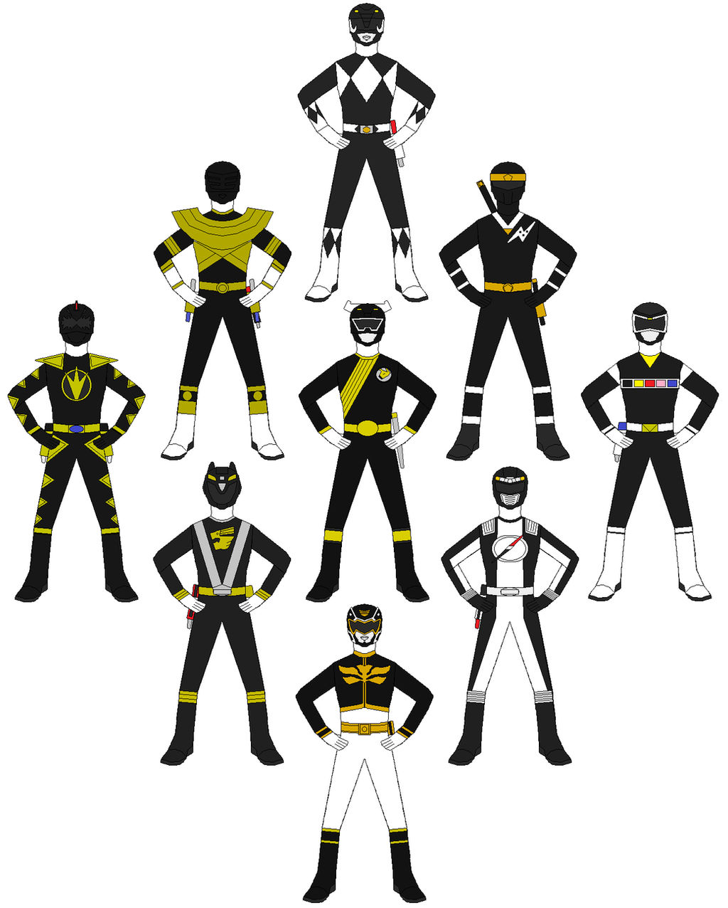 Black Ranger Deviantart Black Rangers by RangerForce510 on DeviantArt