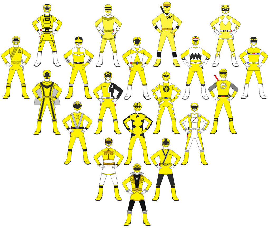 Yellow Rangers by RangerForce510 on DeviantArt