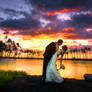 Hawaii, the sunset wedding