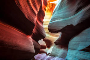 Face to face, Antelope Canyon, Arizona