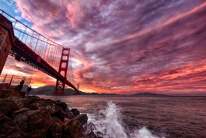 Golden Gate, amazing sky