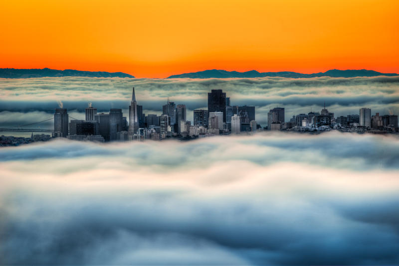 San Francisco, on clouds