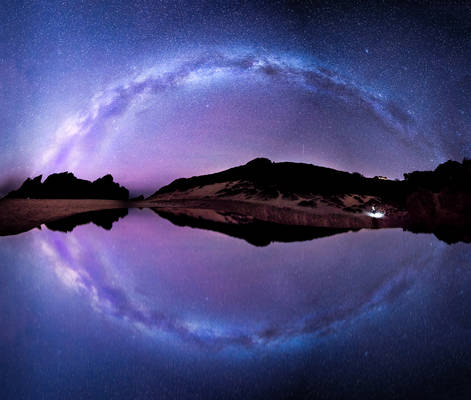 Pfeiffer Beach, reflection of thE Galaxy