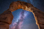 Arches National Park, Delicate Arch and Milky Way by alierturk