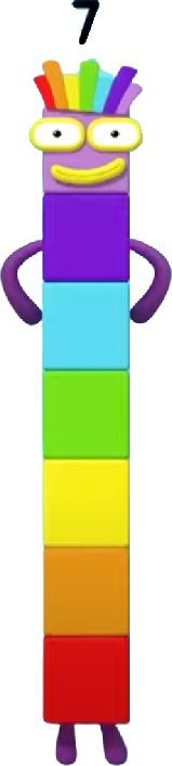 Red Block Number 7 Numberblock Seven Happy by jeltemreal on DeviantArt