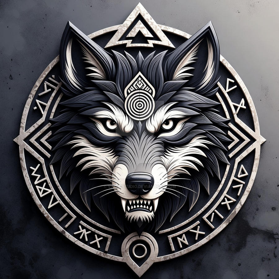 Wolves Insignia A metallic wolf insignia forged in geometric preci by ValdrStudio on ...
