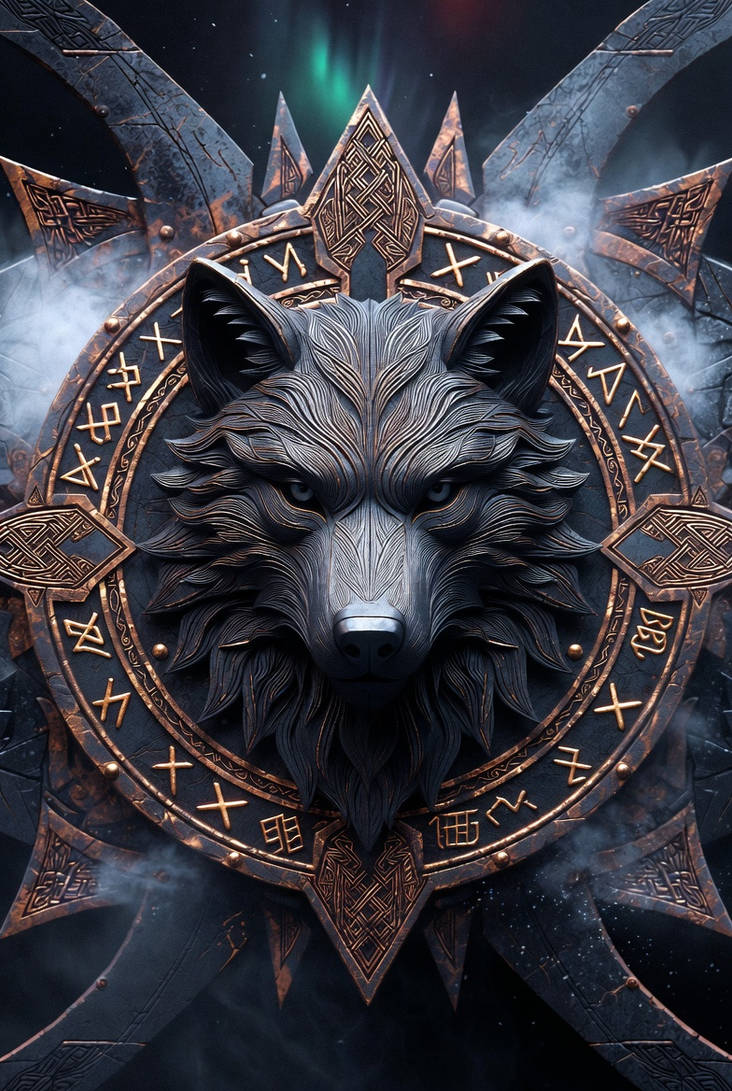 Vtt Rune Wolf Fenrir Wolf Medallion Nordic Rune Circle by ValdrStudio on DeviantArt