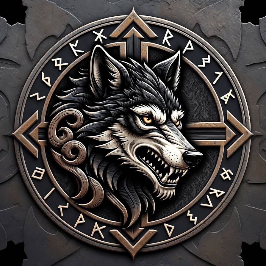 Norwegian Wolf Rune Ancient Norse Wolf 3D Runestone Shield by ValdrStudio on DeviantArt