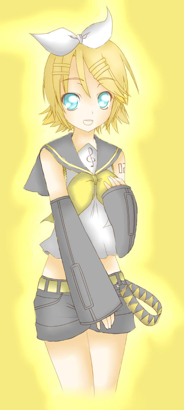 Kagamine Rin Vector Kagamine Rin colored lineart. by crazyMADgirl on DeviantArt